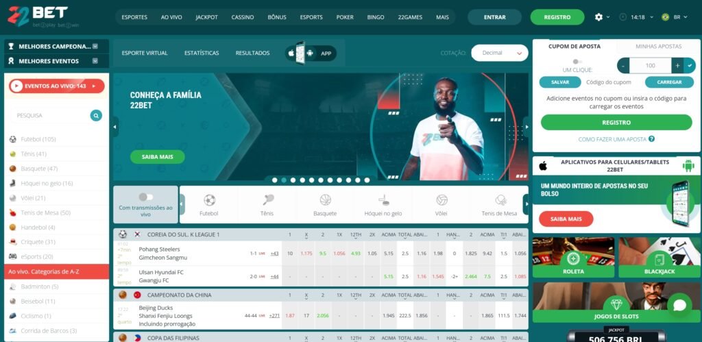 22bet brasil homepage